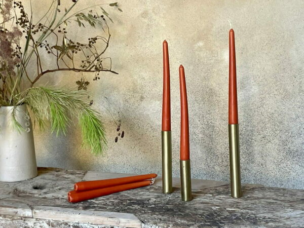 Tile Red Dinner Candle